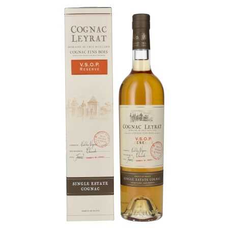 🌾Cognac Leyrat V.S.O.P. Réserve Single Estate Cognac 40% Vol. 0,7l in Geschenkbox | Whisky Ambassador