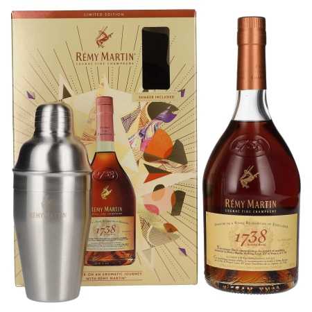 🌾Rémy Martin 1738 ACCORD ROYAL Cognac Fine Champagne 40% Vol. 0,7l in Geschenkbox mit Shaker | Whisky Ambassador