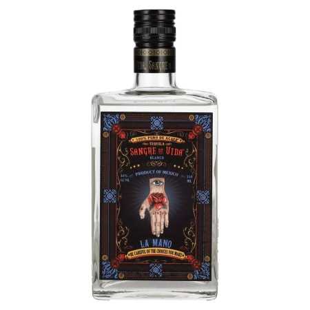 Sangre de Vida Loteria LA MANO Blanco Tequila 100% de Agave 40% Vol. 0,35l | Blanco, Plata a Silver Tequila | 🌾 Whisky Ambassador | Online Shop