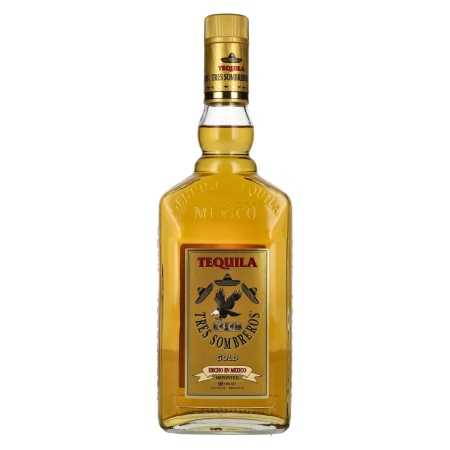 Tres Sombreros Tequila Gold 38% Vol. 0,7l | Reposado, Oro og Gold Tequila | 🌾 Whisky Ambassador | Online Shop