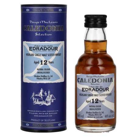 🌾Edradour CALEDONIA 12 Years Old Highland Single Malt 46% Vol. 0,05l in Giftbox 