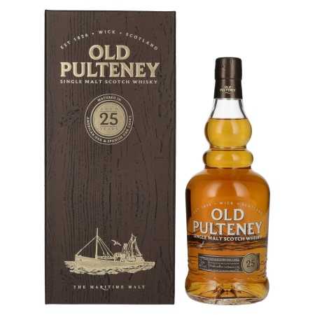 Old Pulteney 25 Years Old Single Malt Scotch Whisky 46% Vol. 0,7l in Giftbox | Buy whisky | 🌾 Whisky Ambassador | Online Shop